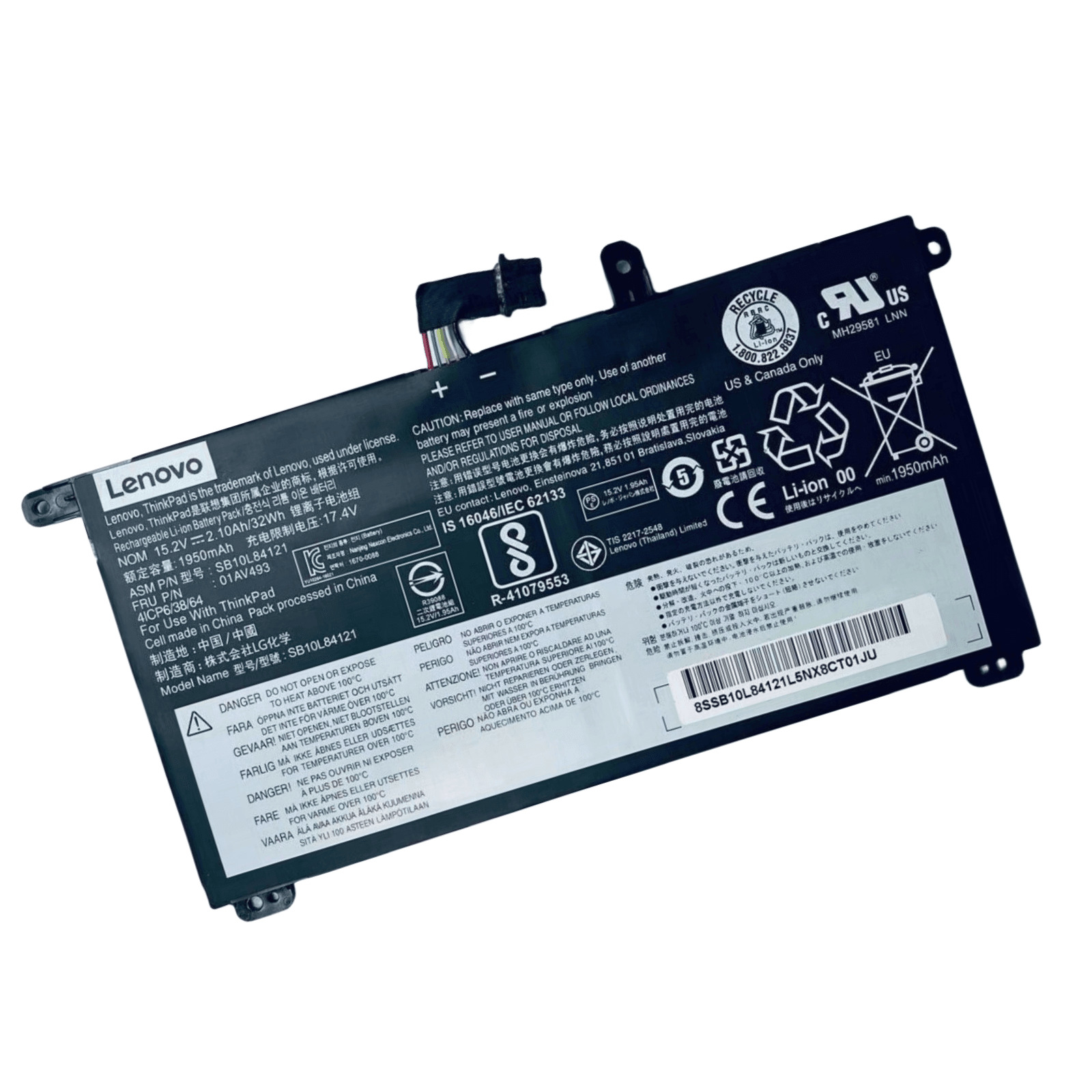 Original 01AV493 Battery for Lenovo ThinkPad T570 T580 P51s P52s 00UR891 00UR892