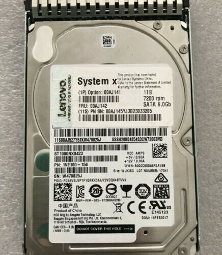 FOR Lenovo / IBM 00AJ141 00AJ142 00AJ145 1TB 7.2K 6G NL SATA 2.5" HDD Hard Drive