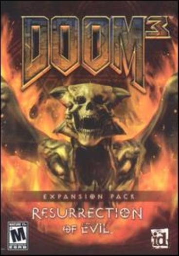 Doom 3 Resurrection of Evil PC CD horror survival Mars FPS shooter game add-on