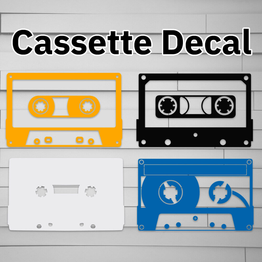 Cassette Tape Decal Sticker Car Window Laptop Phone Vinyl