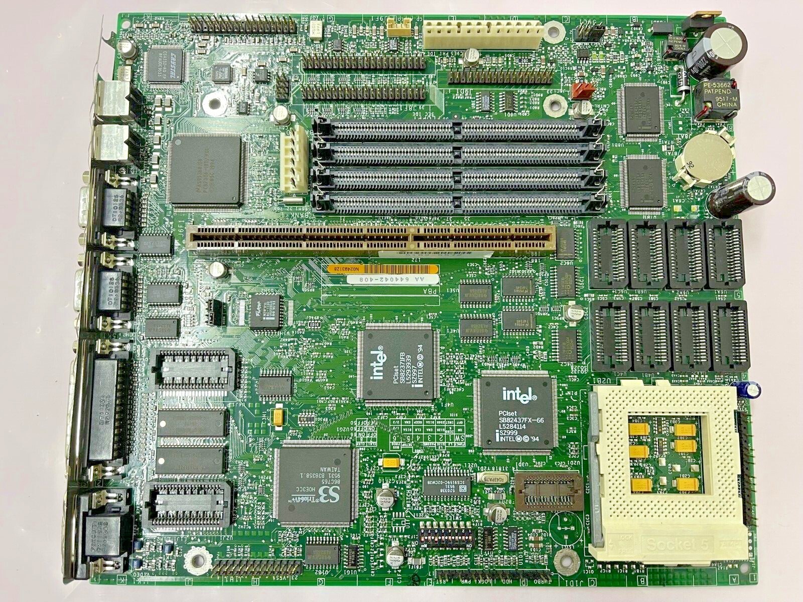 RARE VINTAGE ACER ACROS INTEL SOCKET 5 PENTIUM LPX MOTHERBOARD S3 TRIO64 MBMX42