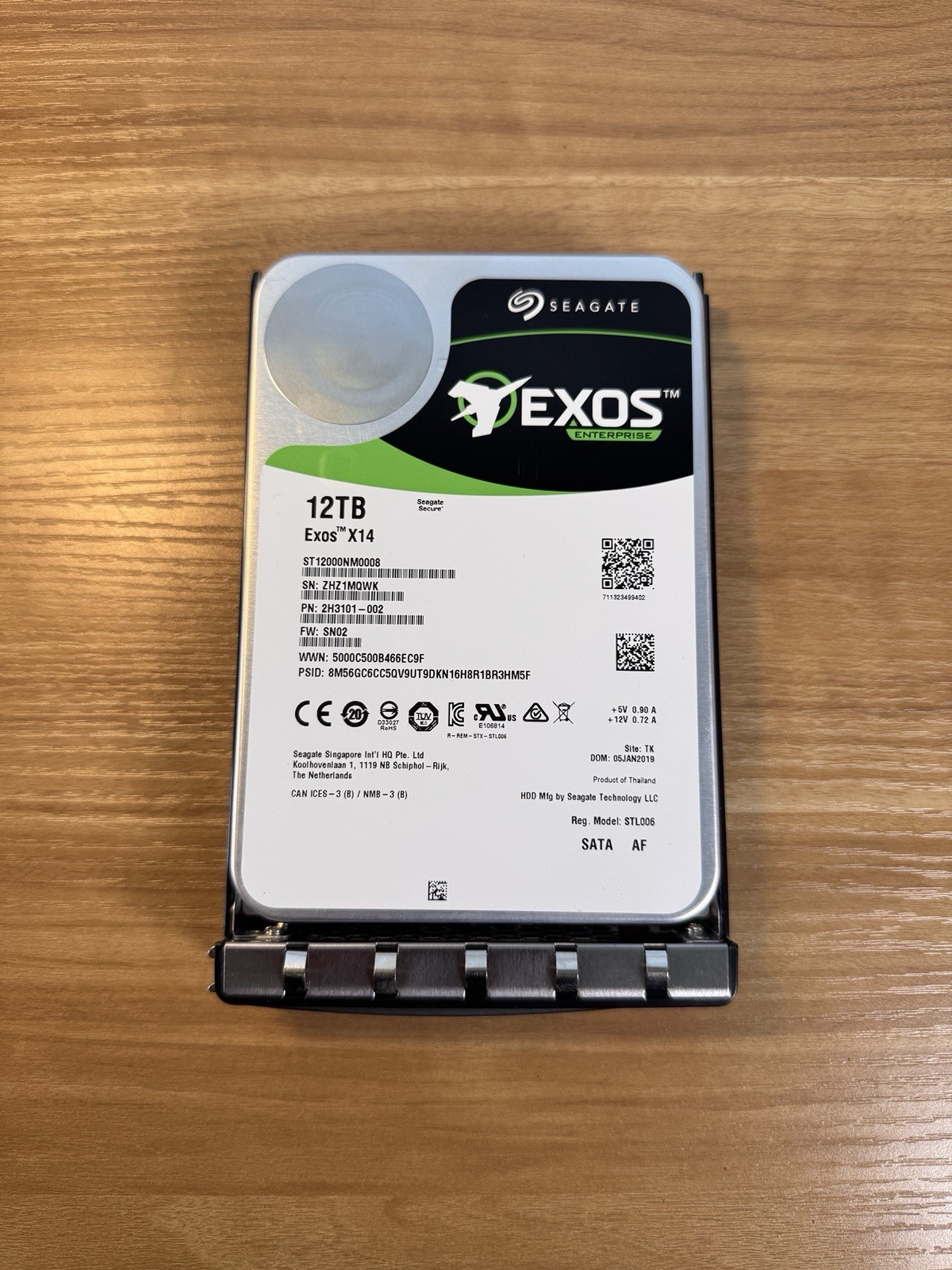 Seagate Exos X14 12TB ST12000NM0008 7200RPM SATA Enterprise HDD Caution (Tested)