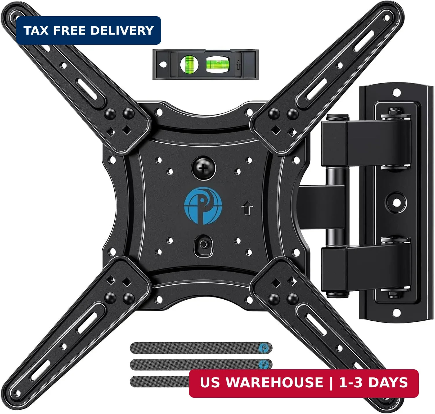Pipishell Full Motion TV Wall Mount for 26-65 inch TVs up to 77 lbs | Max VESA 4