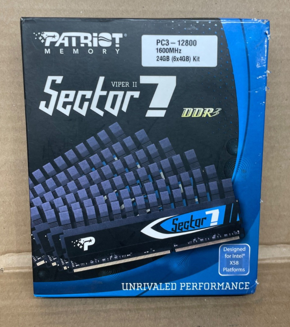 Patriot Sector 7 DDR3 SDRAM DIMM Kit 24GB (6x4GB) 1600MHz PC3-12800