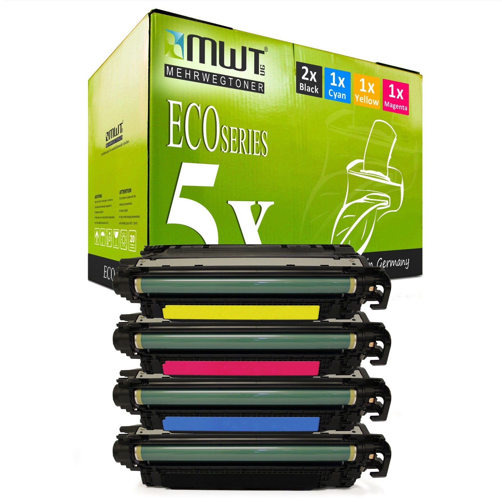 5X MWT ECO Cartridge XXL Replaces HP CE260X CE261A CE262A CE263A 648A 649X