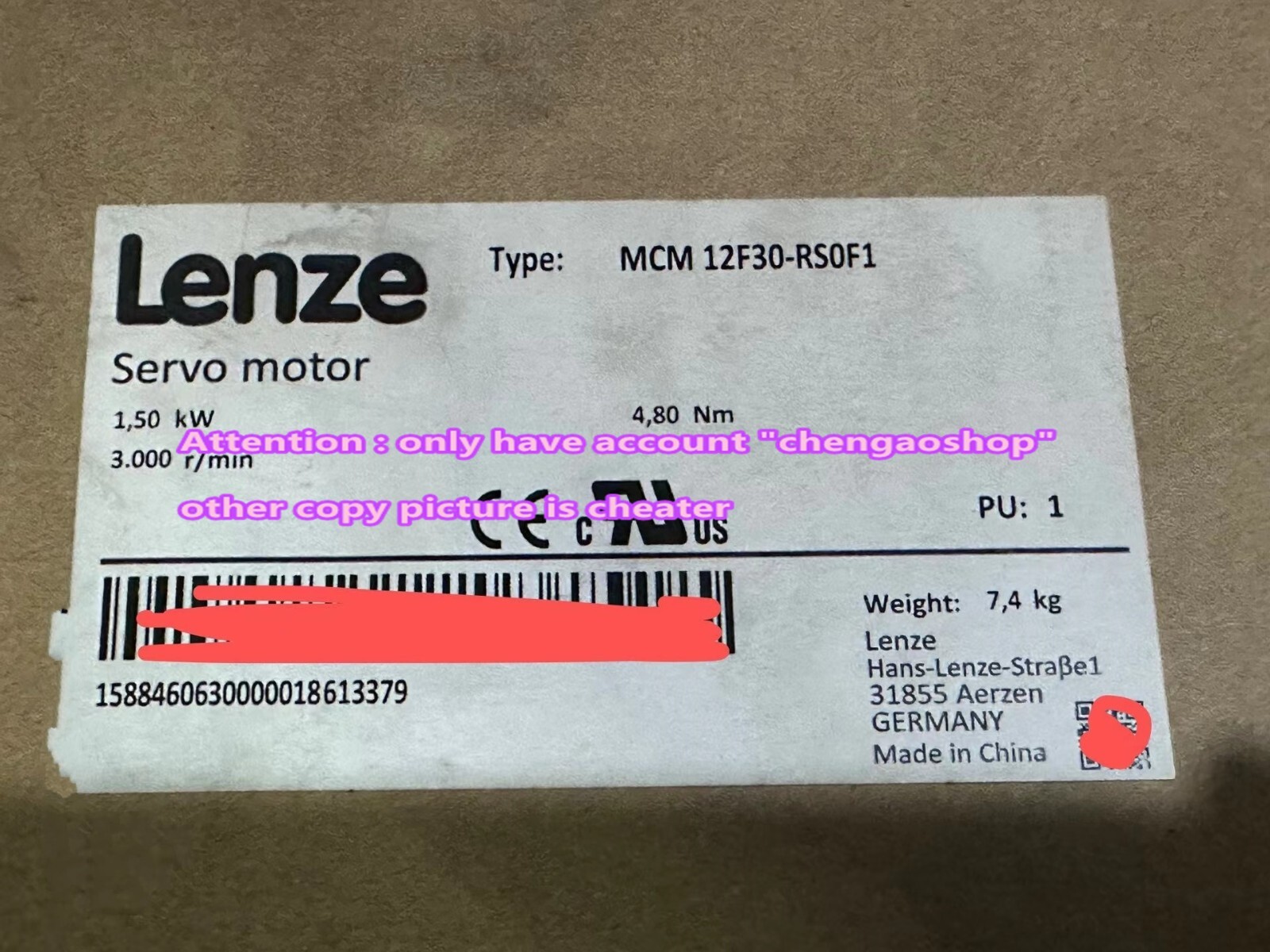 1PCS New MCM12F30-RS0F1 servo motor by Fedex or DHL #N207F YF