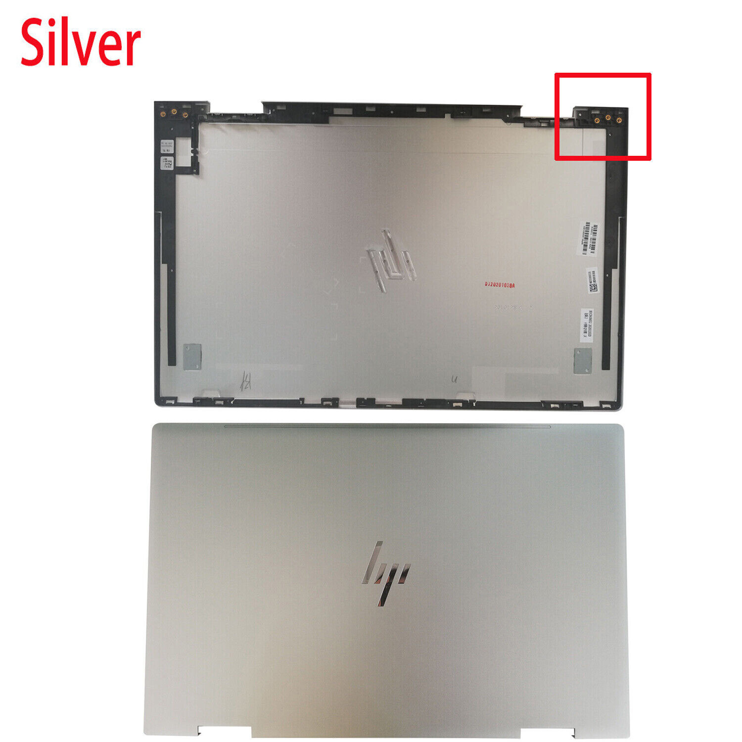 Silver LCD Back Cover For HP Envy 15m-ed0023dx 15m-ed1013dx Top Case L93203-001