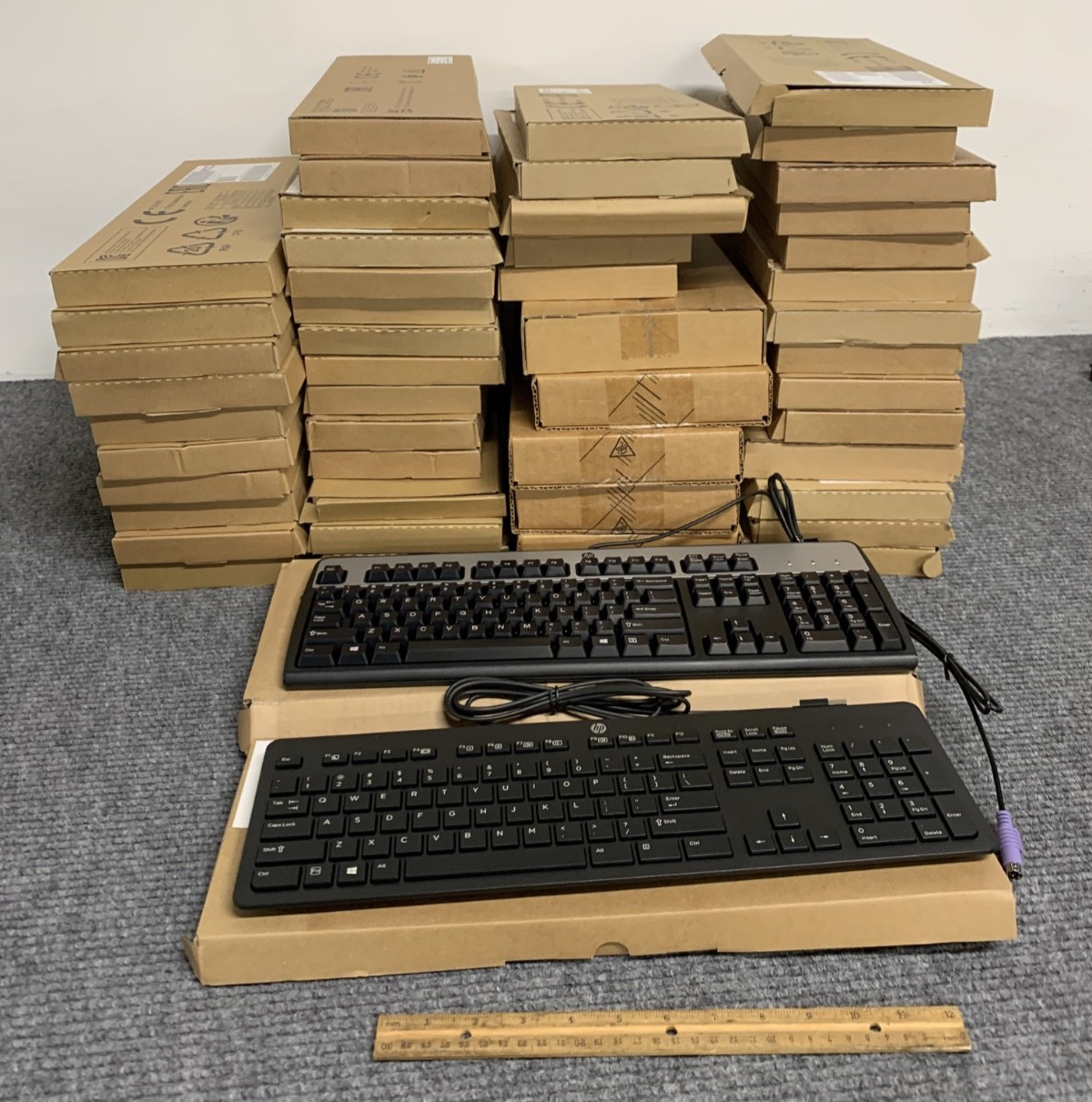 Lot of 51 HP Mixed Models Standard Keyboards - Open Box -