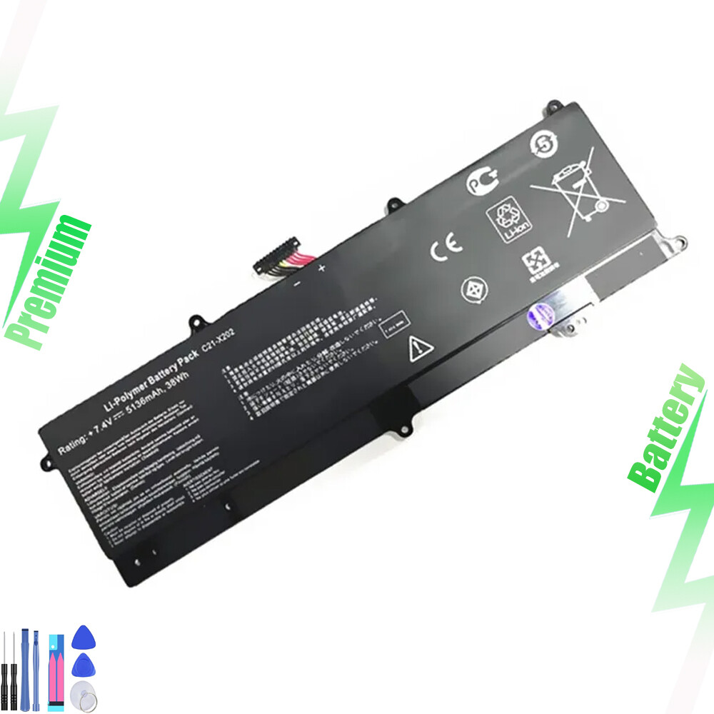 38Wh Battery C21-X202 For ASUS VivoBook X202 X202E S200 S200E X201 X201E Q200E