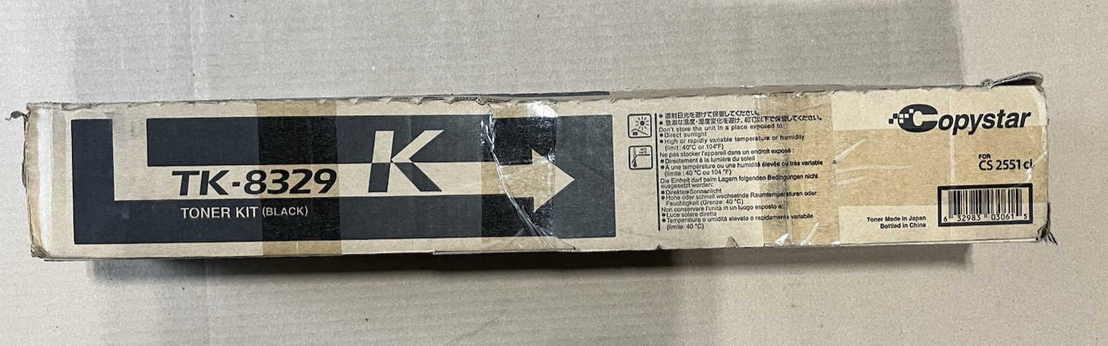 Genuine Kyocera TK-8329K  Black Toner for CS 2551ci, OEM-Open/Worn Box