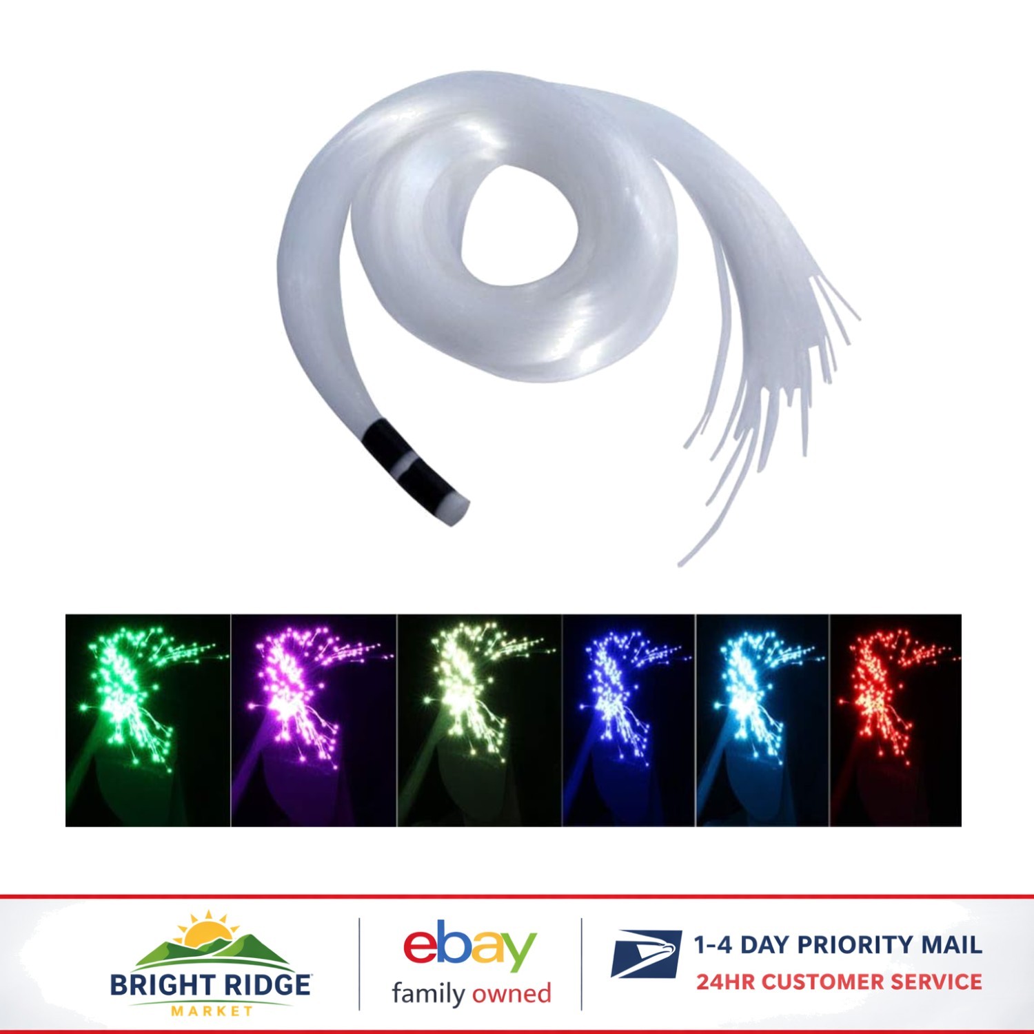 End Glow Fiber Optic Light Cable 100pcs 2m Transparent for Star Ceiling Decor