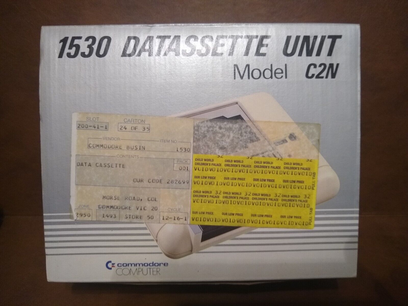 Commodore Computer 1530 Datassette Unit Model C2N Cassette in Orig Box UNTESTED