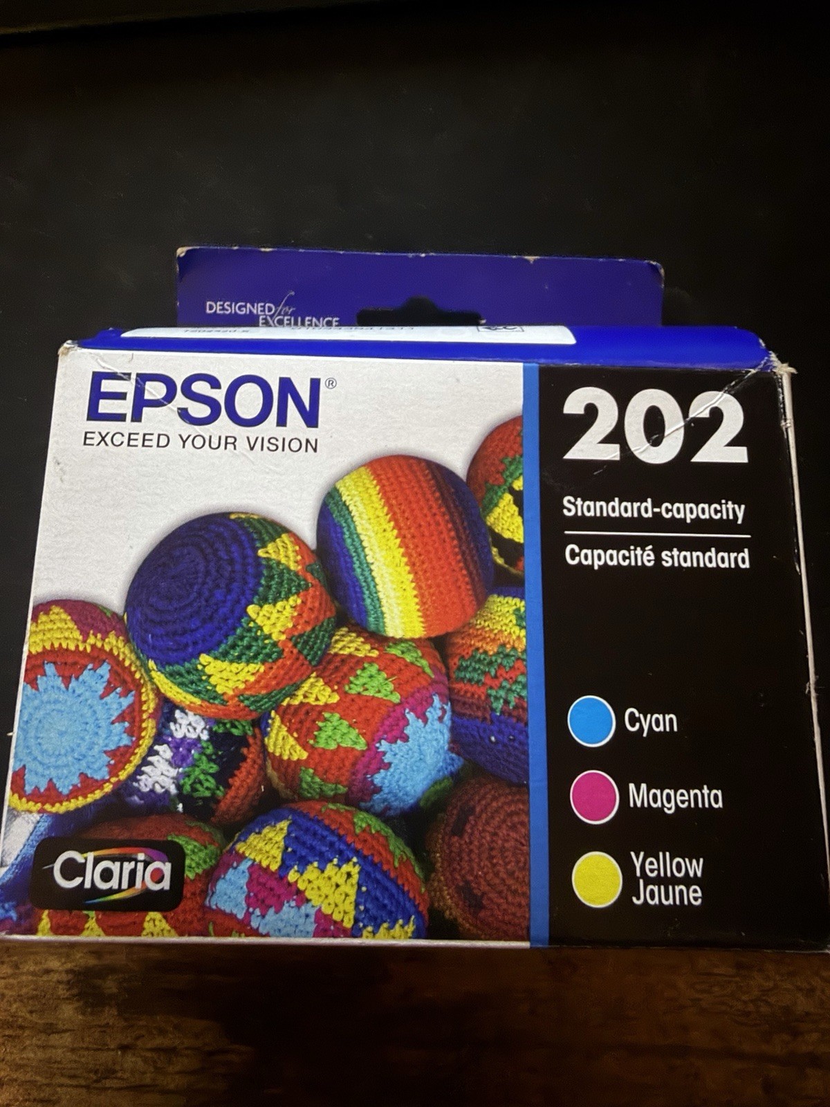 Genuine Epson 202 Cyan Magenta Yellow Ink Cartridge T202520 Exp 2025 Sealed Box