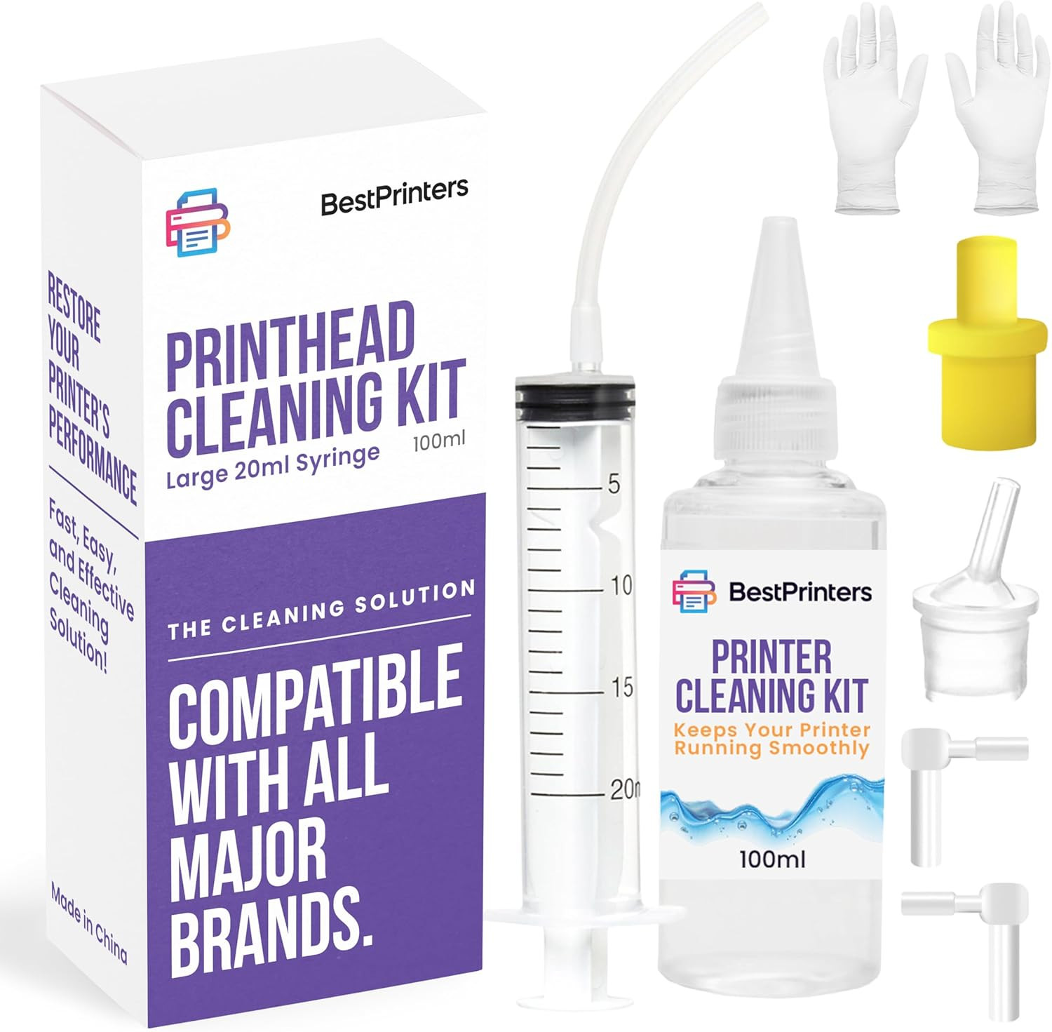 Best Printer Cleaning Kit for Epson, HP | Brother Inkjet Printhead Cleaning K...