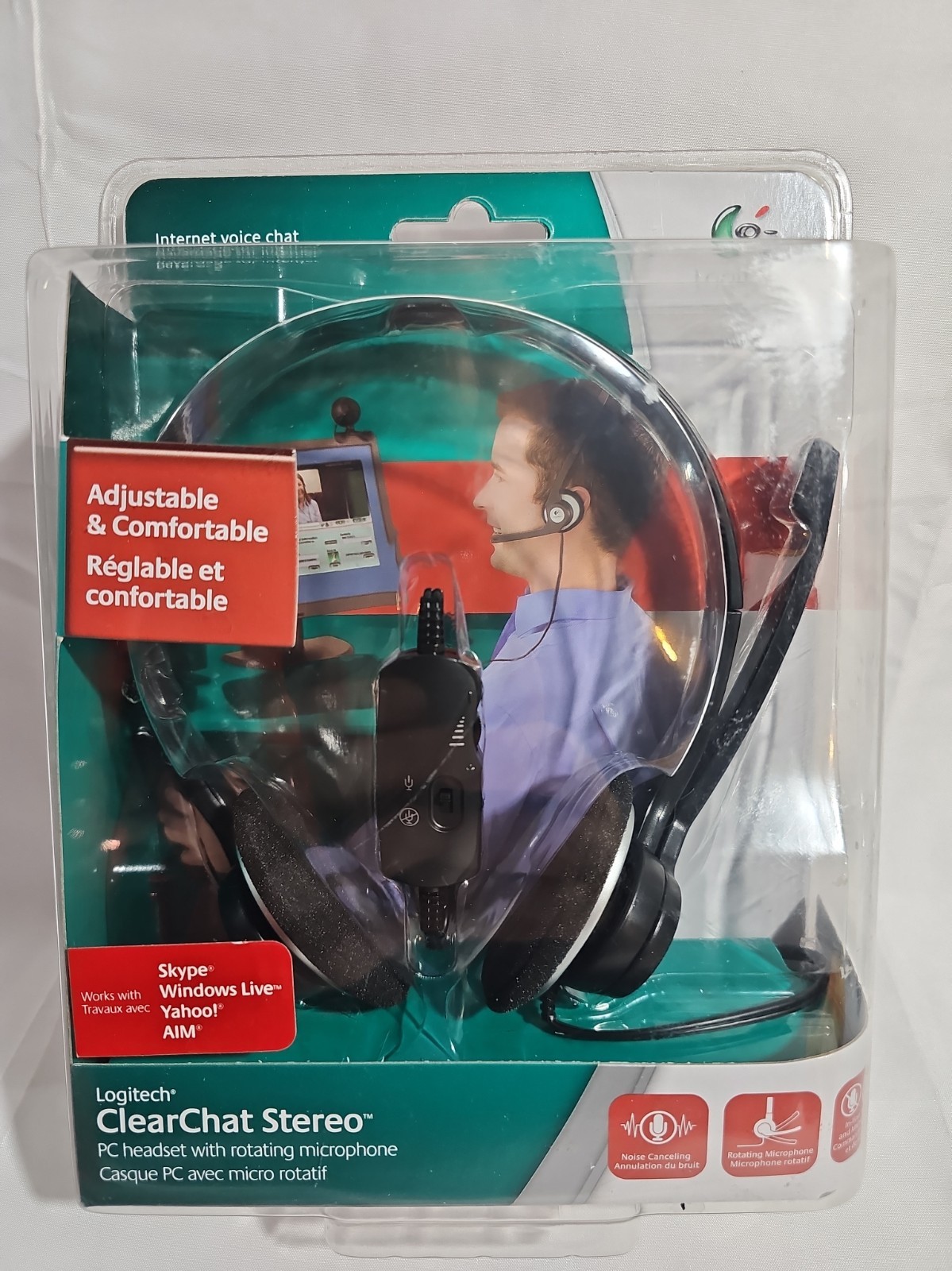 Logitech ClearChat Stereo WMT PC Headset 981-000296 - New Sealed