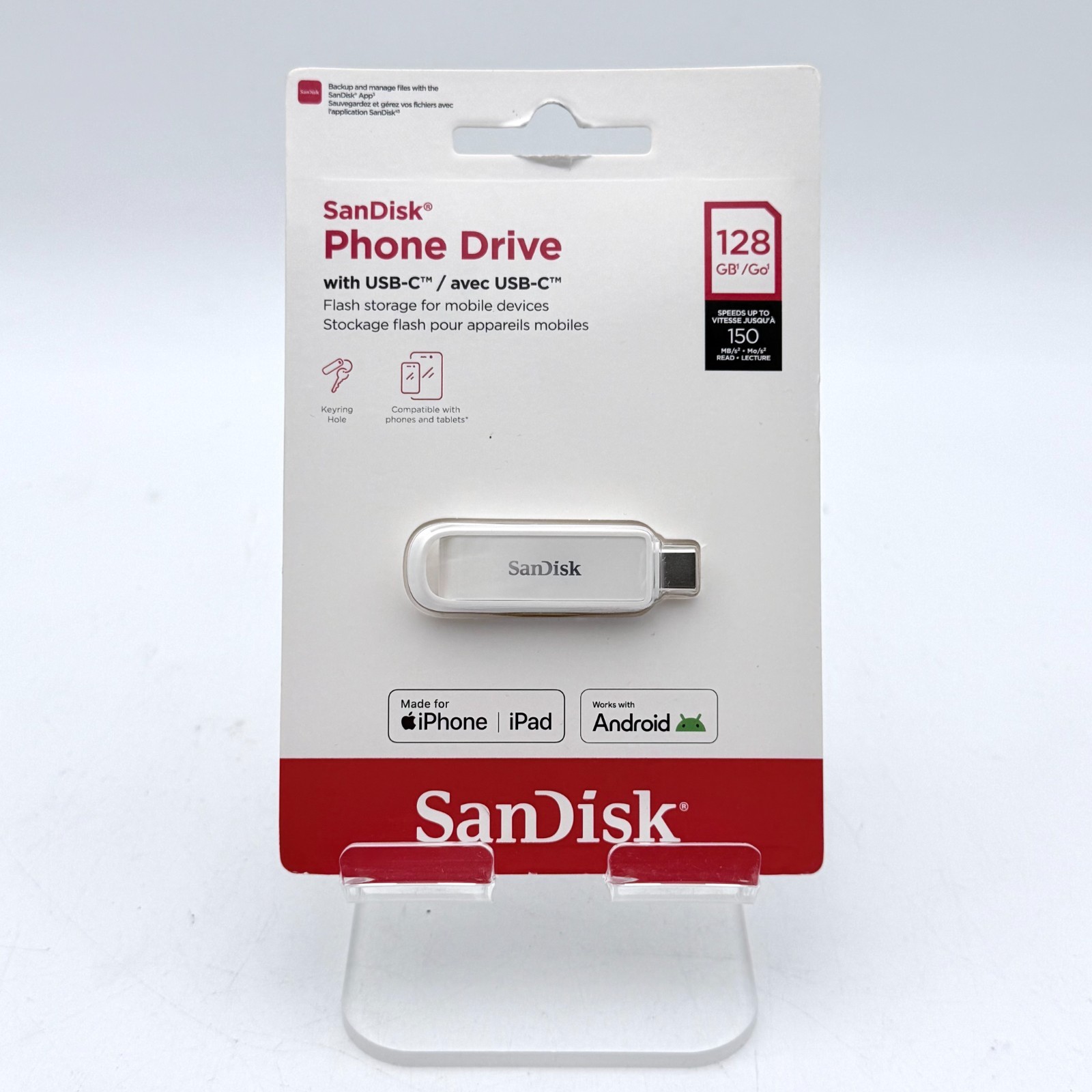 SanDisk Phone Drive 128GB USB-C Flash Storage for Mobile Devices