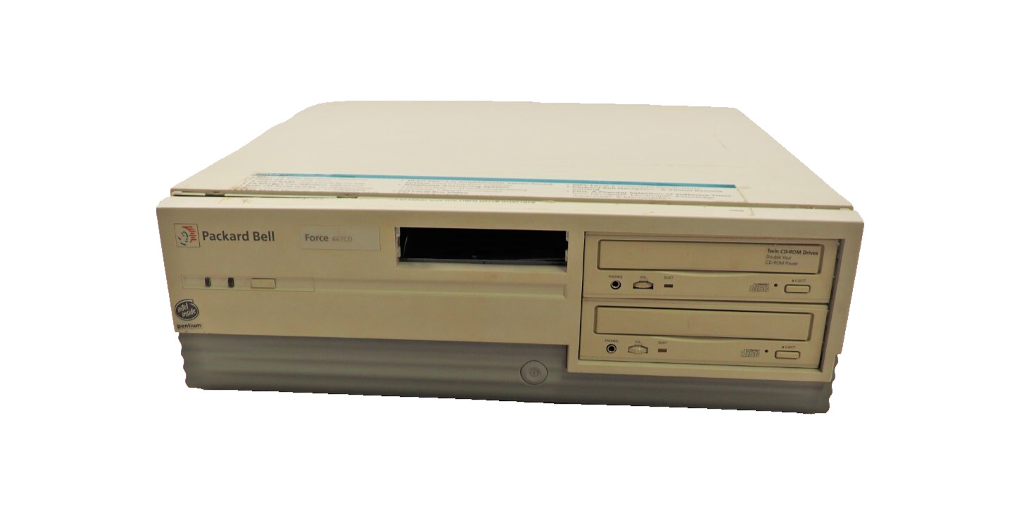 Packard Bell Force 447CD Intel Pentium 75MHz 64MB RAM NO HDD Vintage Desktop