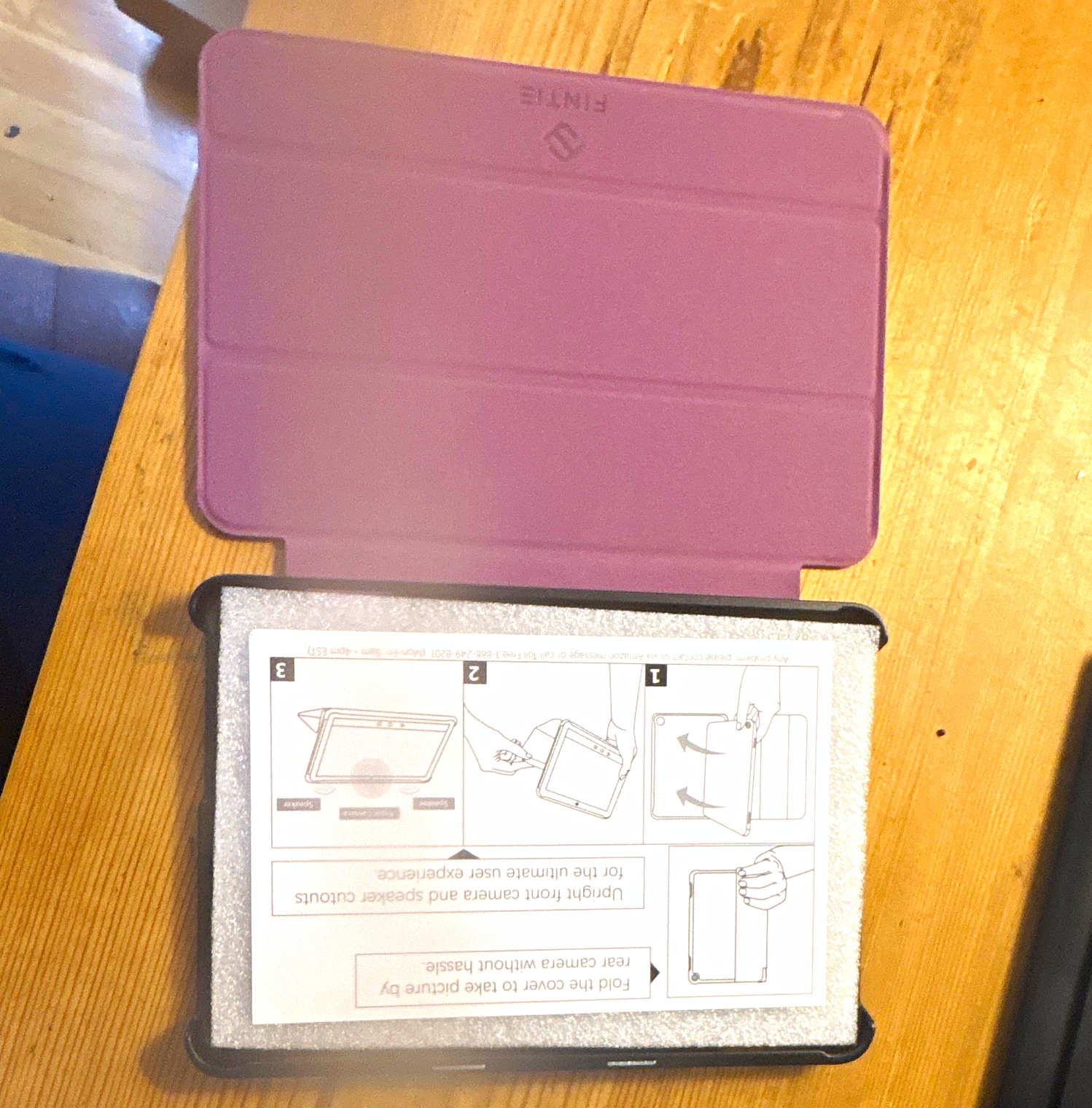 Fintie Folding Folio Case for Amazon Fire HD 8 Plus 8in Purple Stand EKAQ038-N