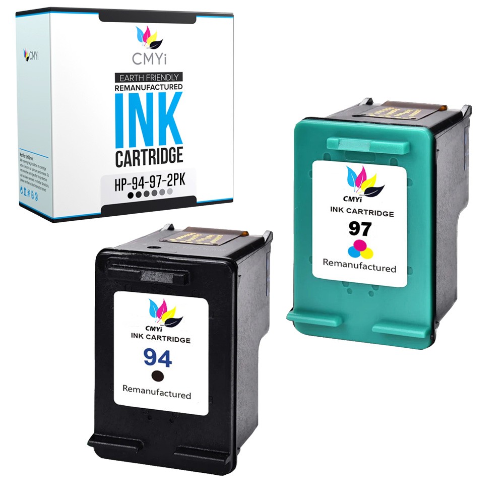 2Pack CMYi Compatible 94 97 Ink Cartridges for HP OfficeJet 100 150 6200 6213