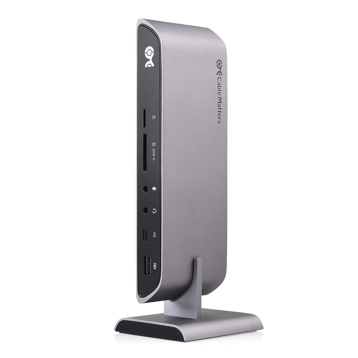 Cable Matters USB C Dock for Windows - Dual 4K DisplayPort, 80W Charging, SD C