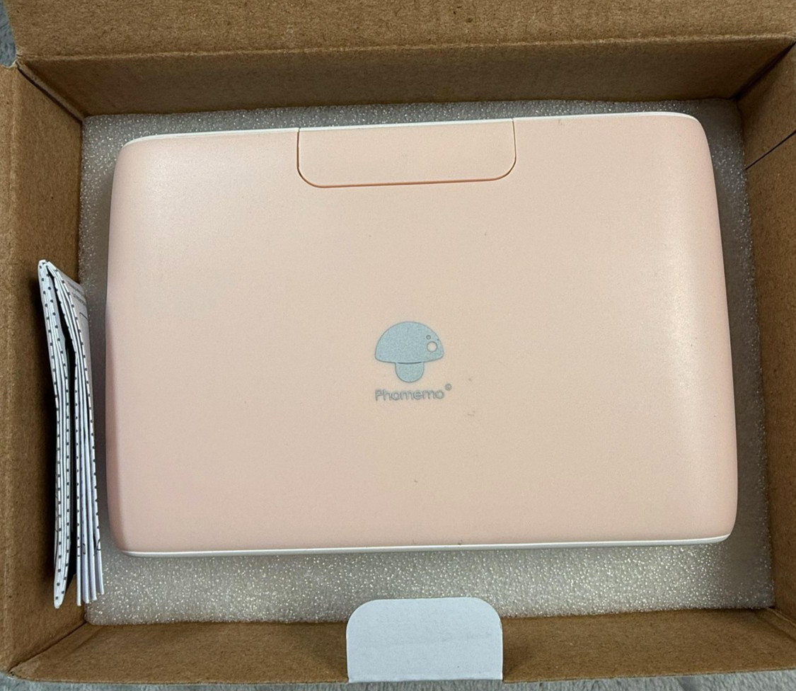 Phomemo M04S Mobile Thermal Mini Printer Pink USB-C Portable W/ Paper Set