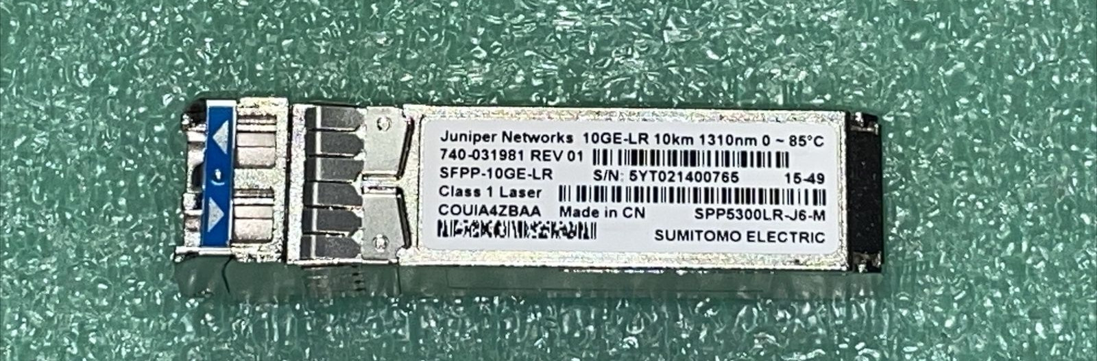 Juniper 740-031981 EX-SFP-10GE-LR SFP+ 10GBase-LR 10GB EX4200 EX420 TRANSCEIVER