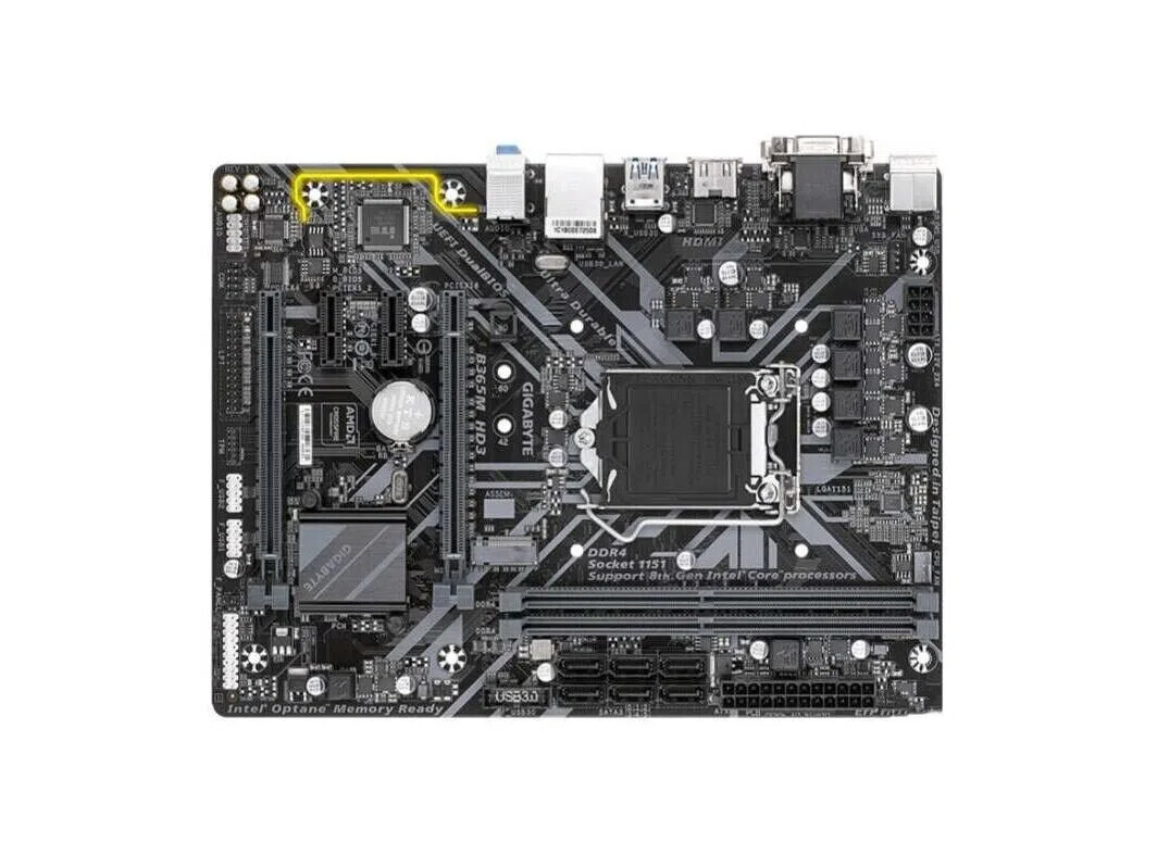 For GIGABYTE B365M HD3 motherboard LGA1151 DDR4 32G DVI+HDMI+VGA M-ATX Tested ok