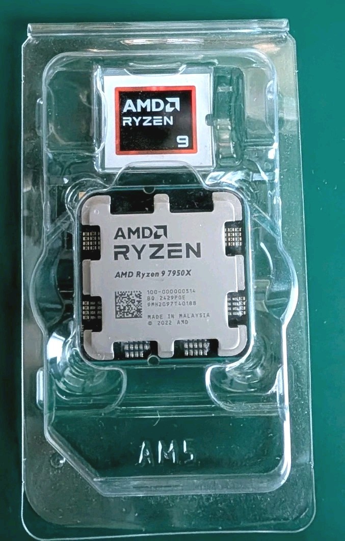 AMD Ryzen 9 7950X  16 Core 32 Thread 4.5GHz CPU Socket AM5 MPN 100-000000514