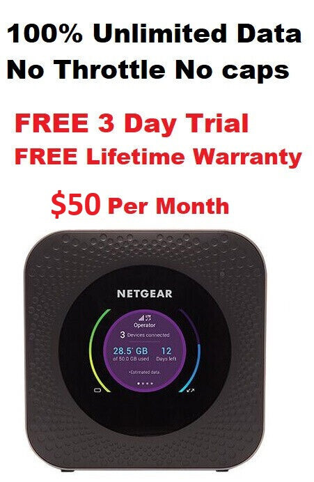 Tmobile UNLIMITED DATA Netgear M1 MR1100 4G LTE RV's Internet Home $40/Month