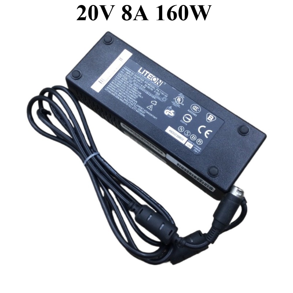 Original Liteon 20V 8A 160W Charger AC Adapter 4-Pin Tip Power Supply