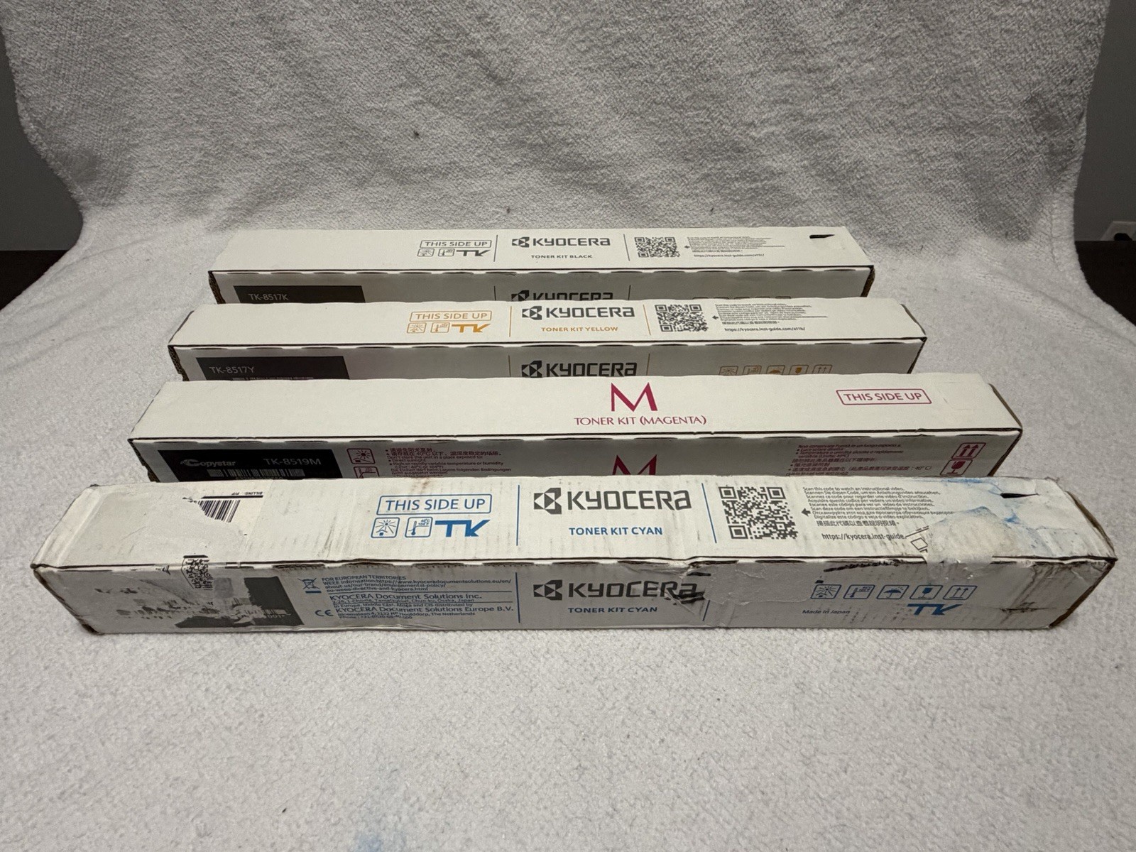 Genuine OEM Kyocera TK-8517 TK-8519 CMYK Toner Set 5052ci 6052ci