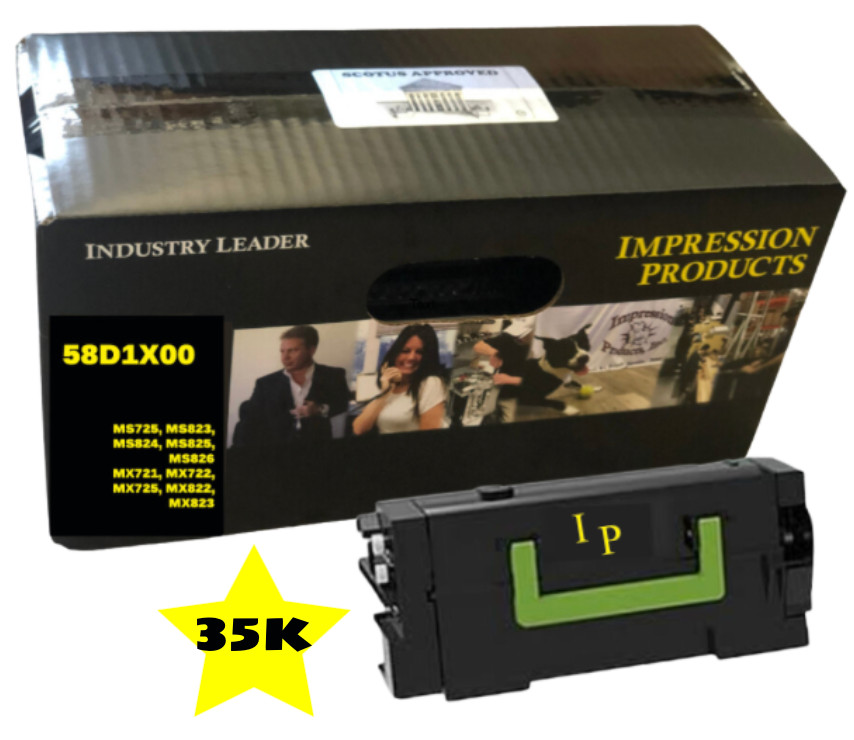 58D1X00 35K Page Yield EXTRA HIGH YIELD TONER FOR USE IN LEXMARK