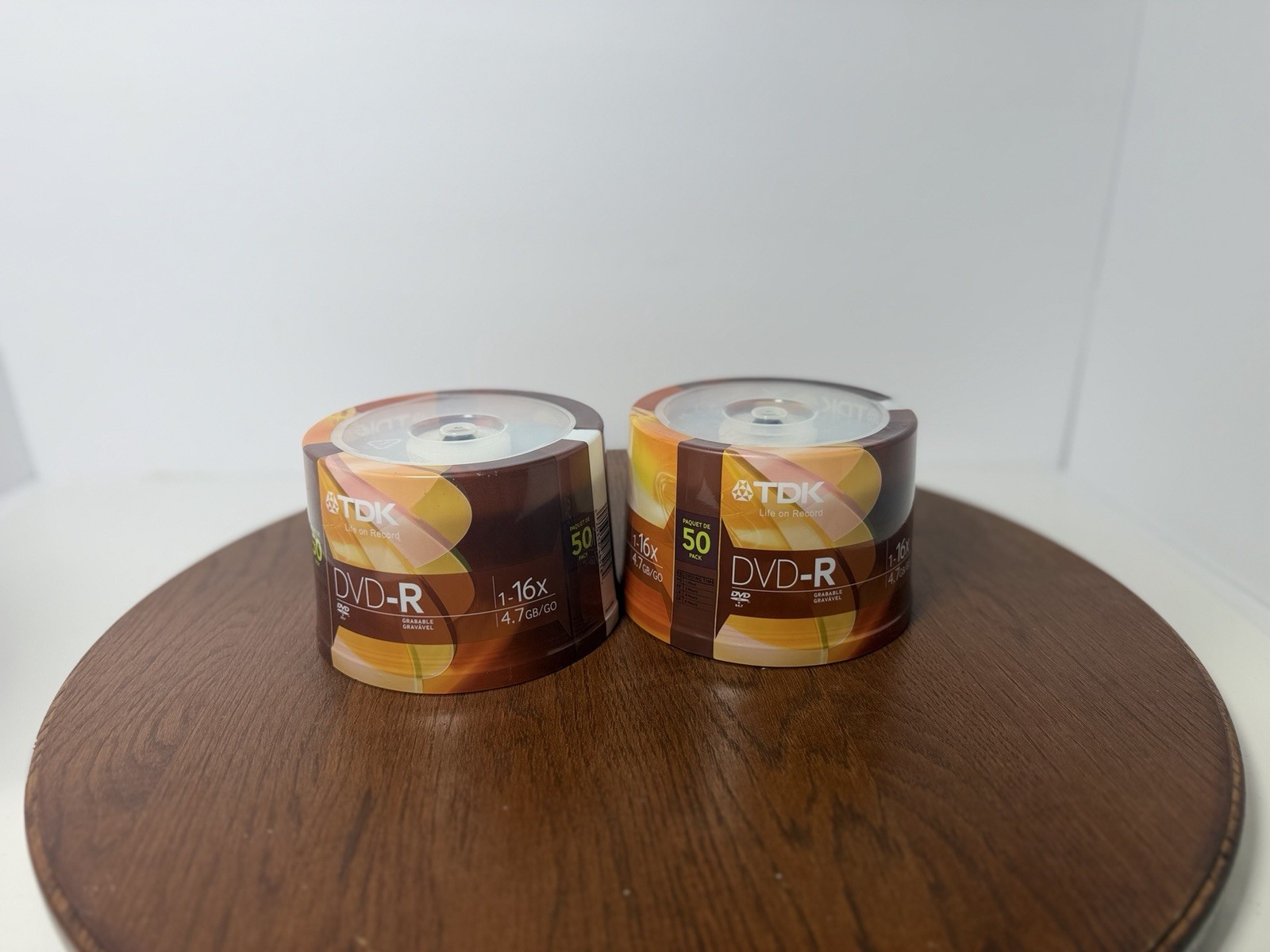 TDK DVD-R 50 Pack 1-16x 4.7GB Blank Recordable Discs Spindle Orange 2 Pack New
