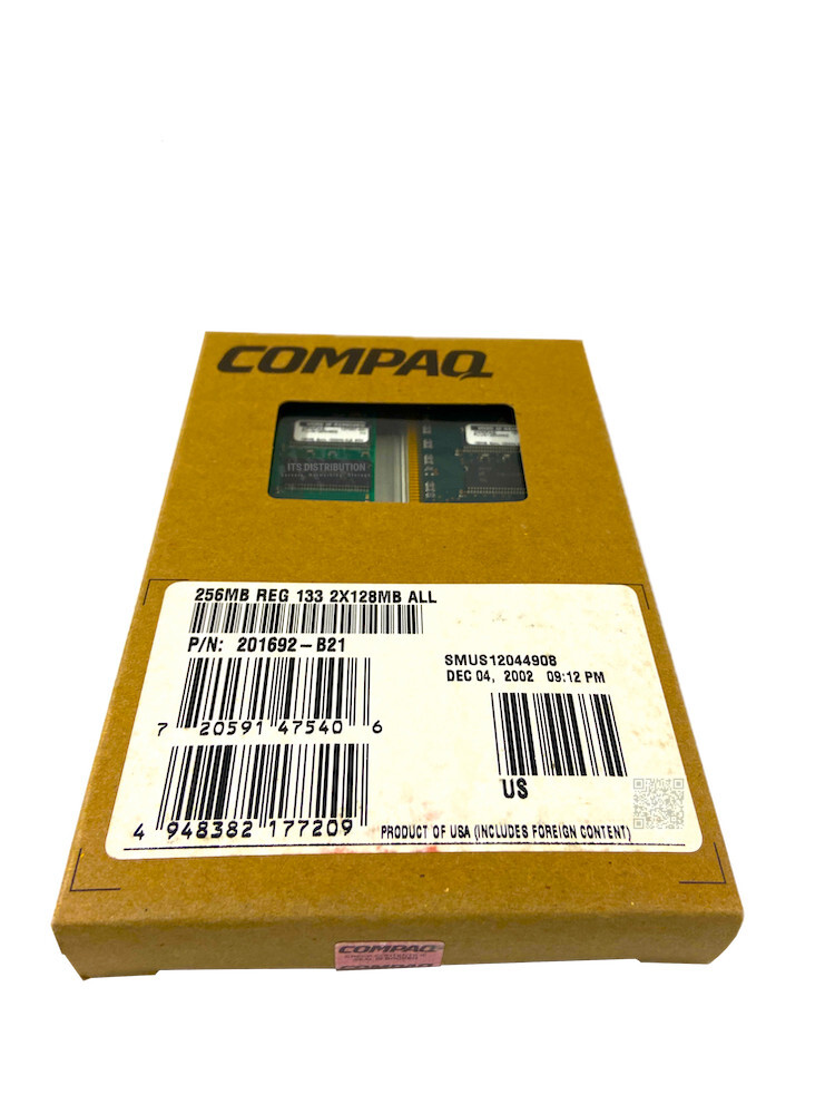 201692-B21 I Genuine HP Compaq SDRAM Memory Module 256MB 2x 128MB 159226-001 NEW