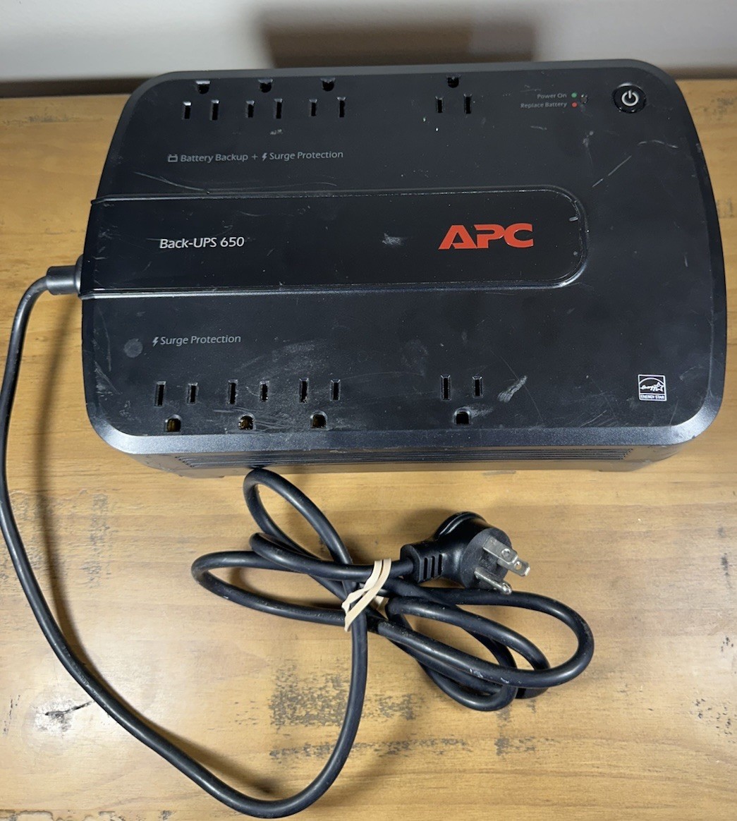 APC Back-UPS 650 BE650G1 650VA 390W Battery Backup Surge Protector Tested