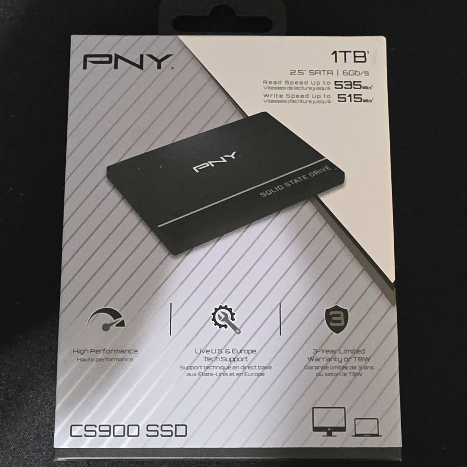 PNY CS900 1TB 2.5in SATA III Internal SSD 535MB/s Read 515MB/s