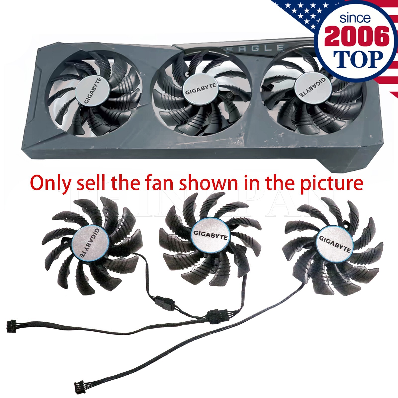 New Cooling Fan for Graphics Card GIGABYTE RTX 3070 8GB EAGLE T128010SU