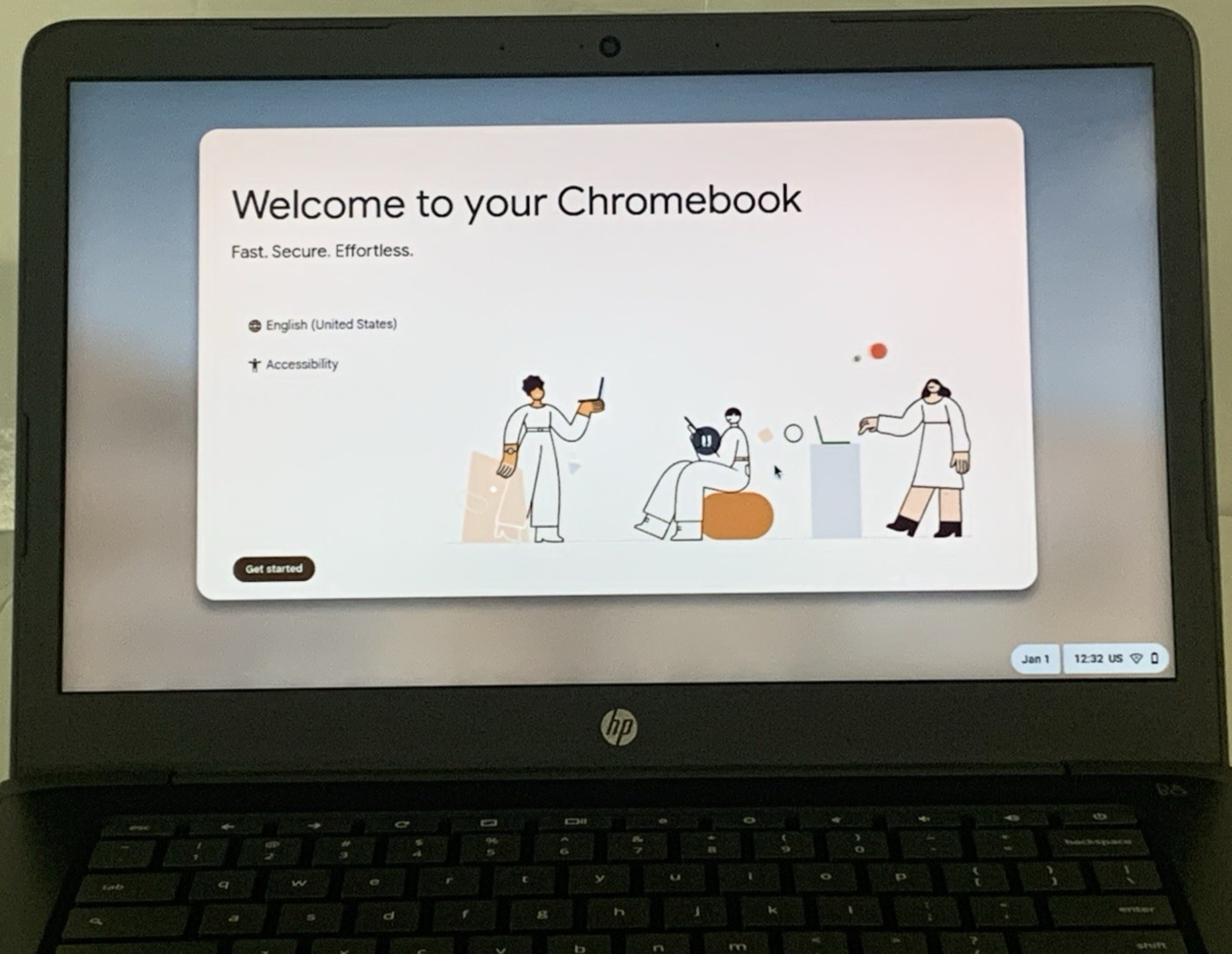 HP Touch Screen Chromebook 14-ca061dx 14" Intel N3450 1.1GHz 4GB RAM 32GB SSD