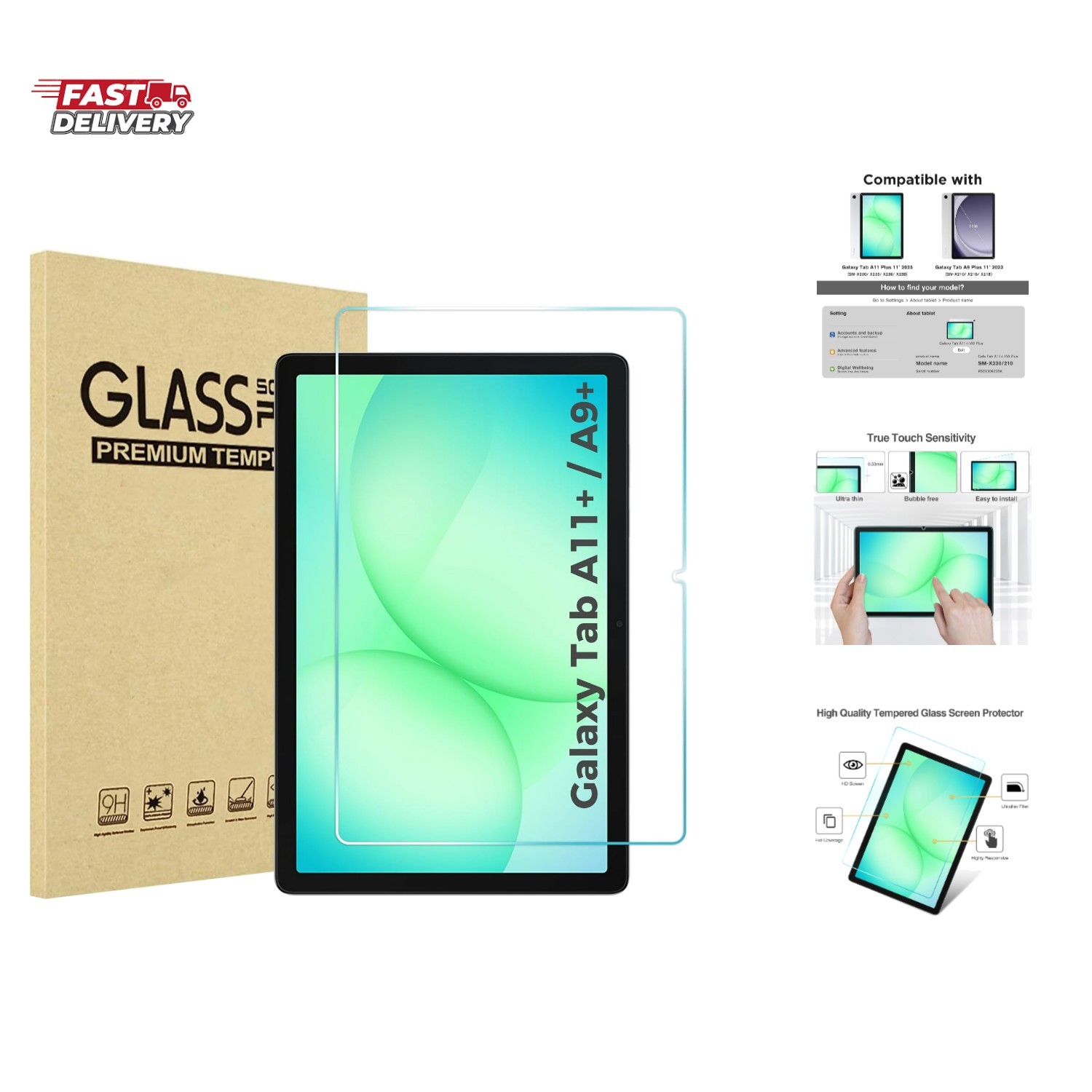 1 Pack Screen Protector for Galaxy Tab A11 Plus 2025 / Tab A9 Plus 11 Inch 20...