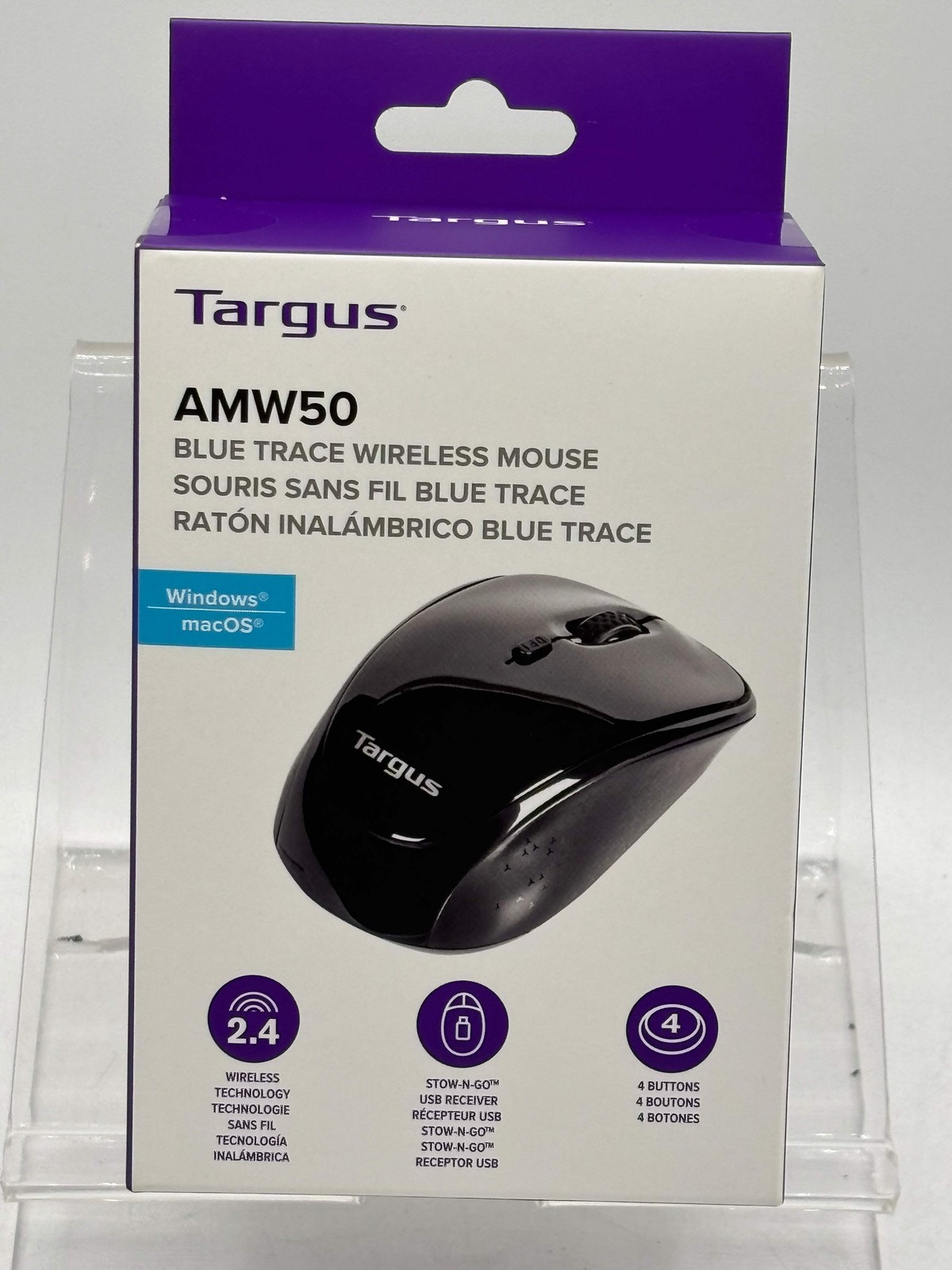 TARGUS Blue Trace Wireless USB Mouse AMW50, Black; NEW (FREE SHIPPING)