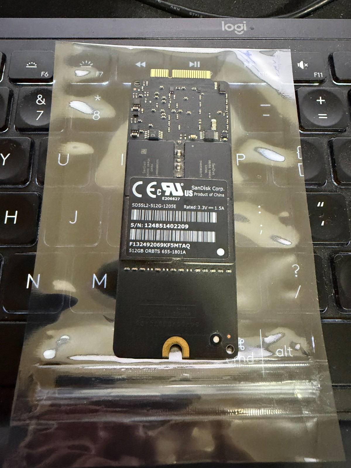 Apple SanDisk 512GB SSD 655-1801A SD5SL2-512G-1205E MacBook Pro Retina 2012-2013