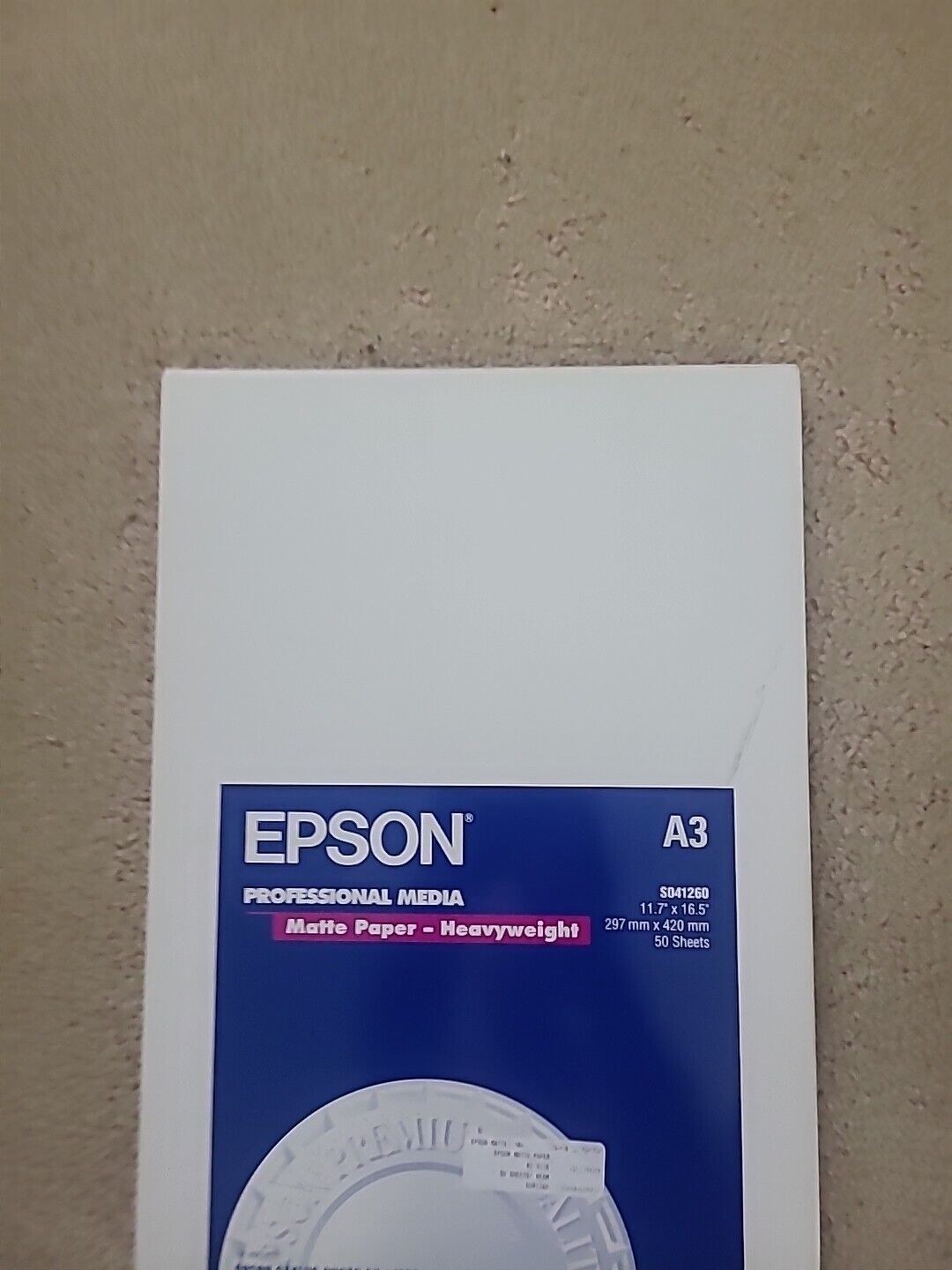 Epson S041260 Matte Paper Media Heavyweight 11.7