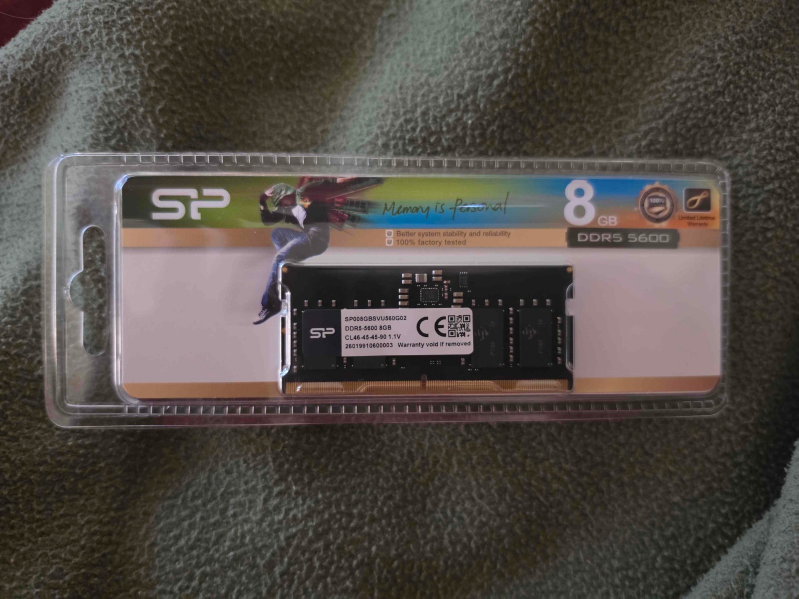 Silicon Power DDR5 5600MT/s (PC5-44800) 8GB Single Pack CL46 1.1V SODIMM Non-ECC