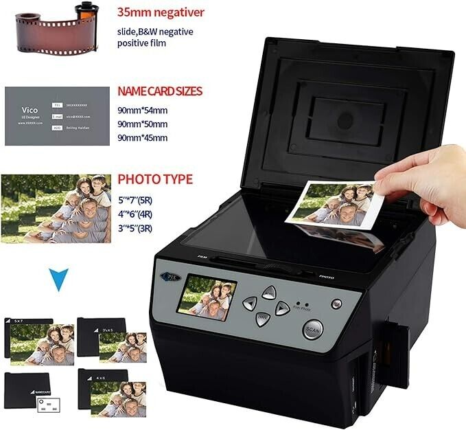 Digital Film & Photo Scanner Multi-Function Combo Scanner with HD 22MP - READ