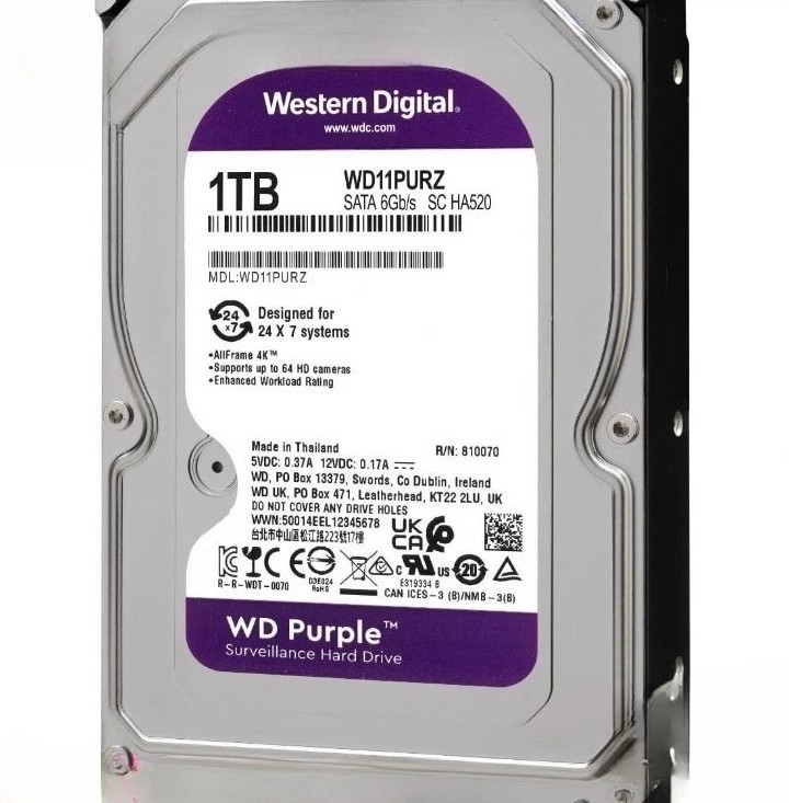 Purple Surveillance Internal Hard Drive HDD WD11PURZ