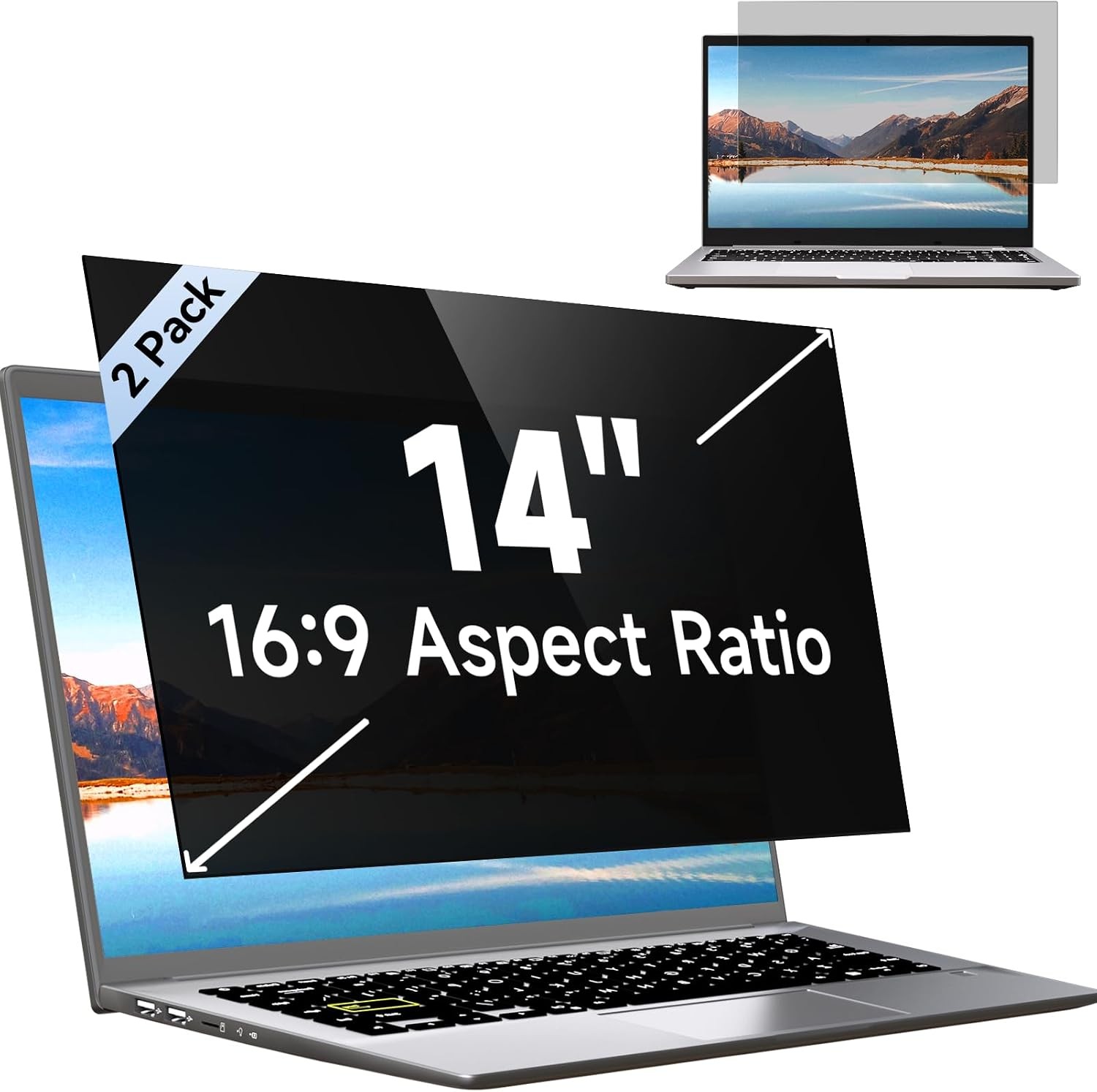 14 Inch Laptop Privacy Screen for Lenovo/HP Envy/Dell/Acer/Asus/Thinkpad