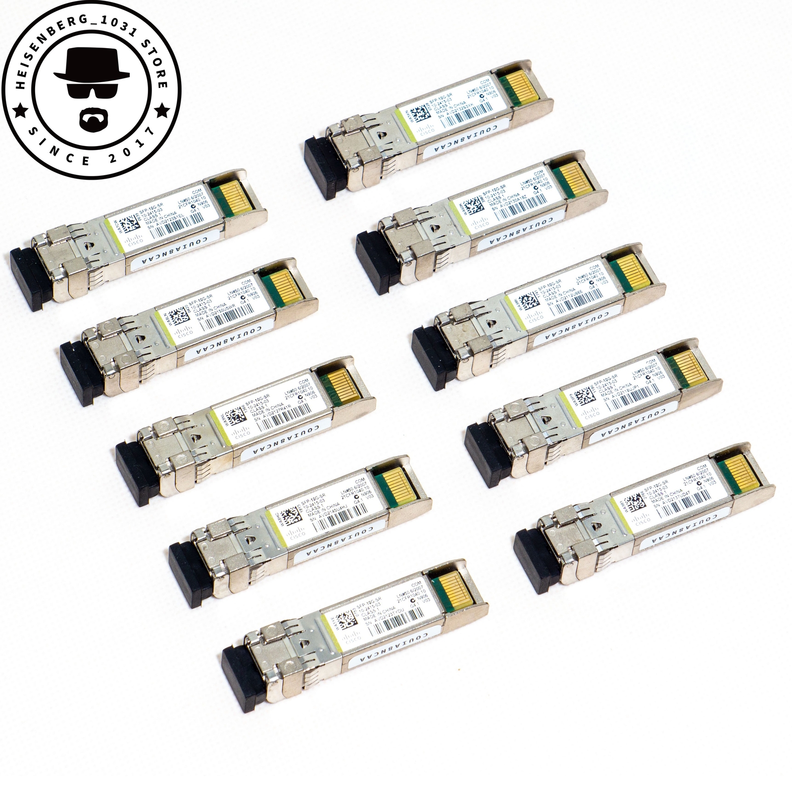 Lot of 10pcs GENUINE Cisco SFP-10G-SR V03 10-2415-03 Transceiver 850nm 10G SFP+