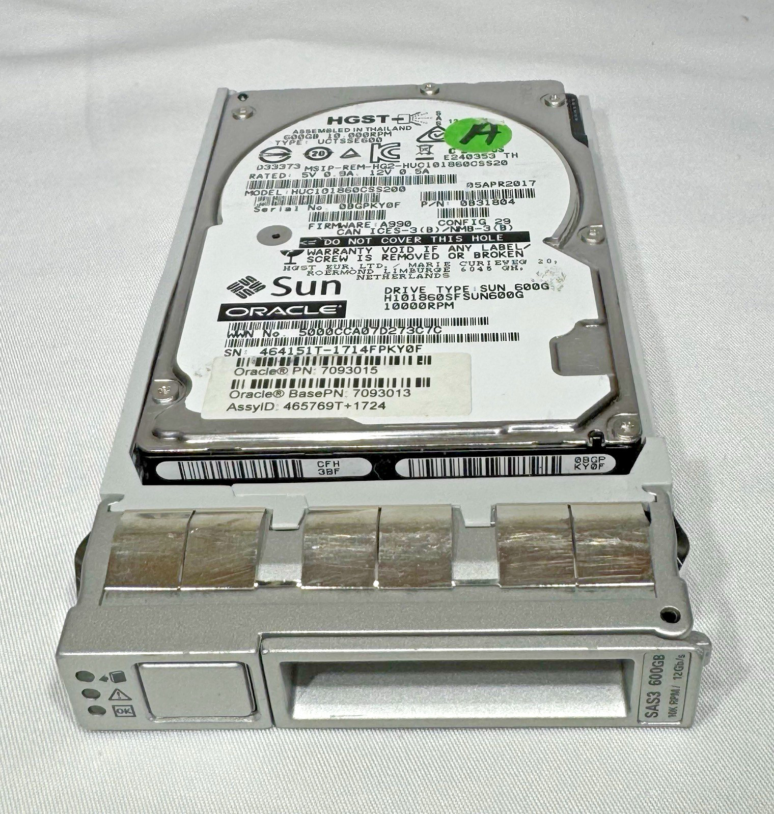 Sun 7093015 600GB 2.5" 10K RPM 12.0 Gbps SAS HDD 7093013 - HUC101860CSS200
