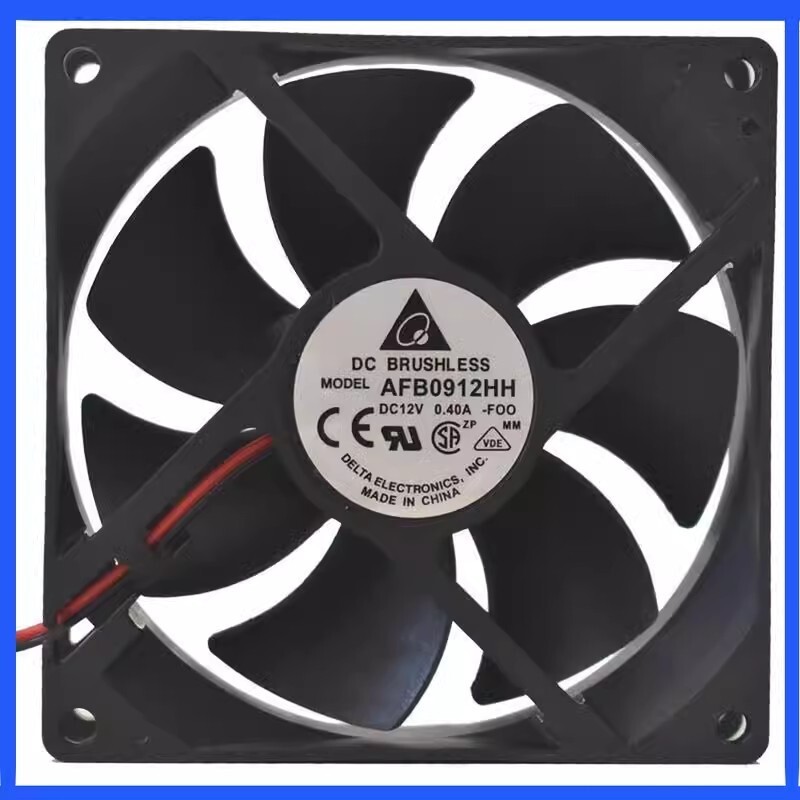 Delta AFB0912HH-FOO 9025 DC12V 0.40A 9CM 2-Wire Silent Cooling Fan