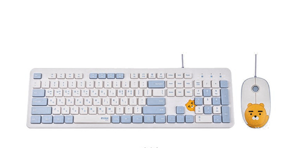 Kakao Friends Ryan Kakao Friends Wired Keyboard & Mouse Set